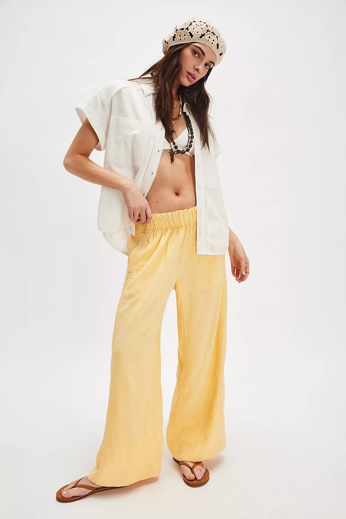 Day's End Linen Pull-On Pants