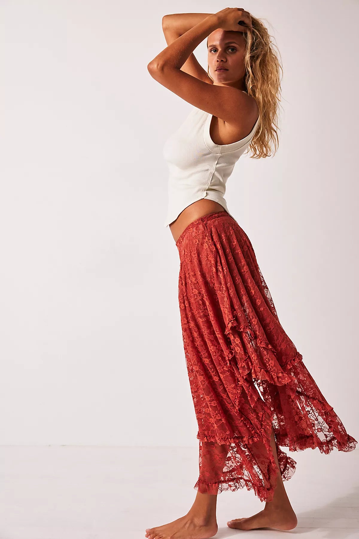 French Courtship Maxi Slip Skirt