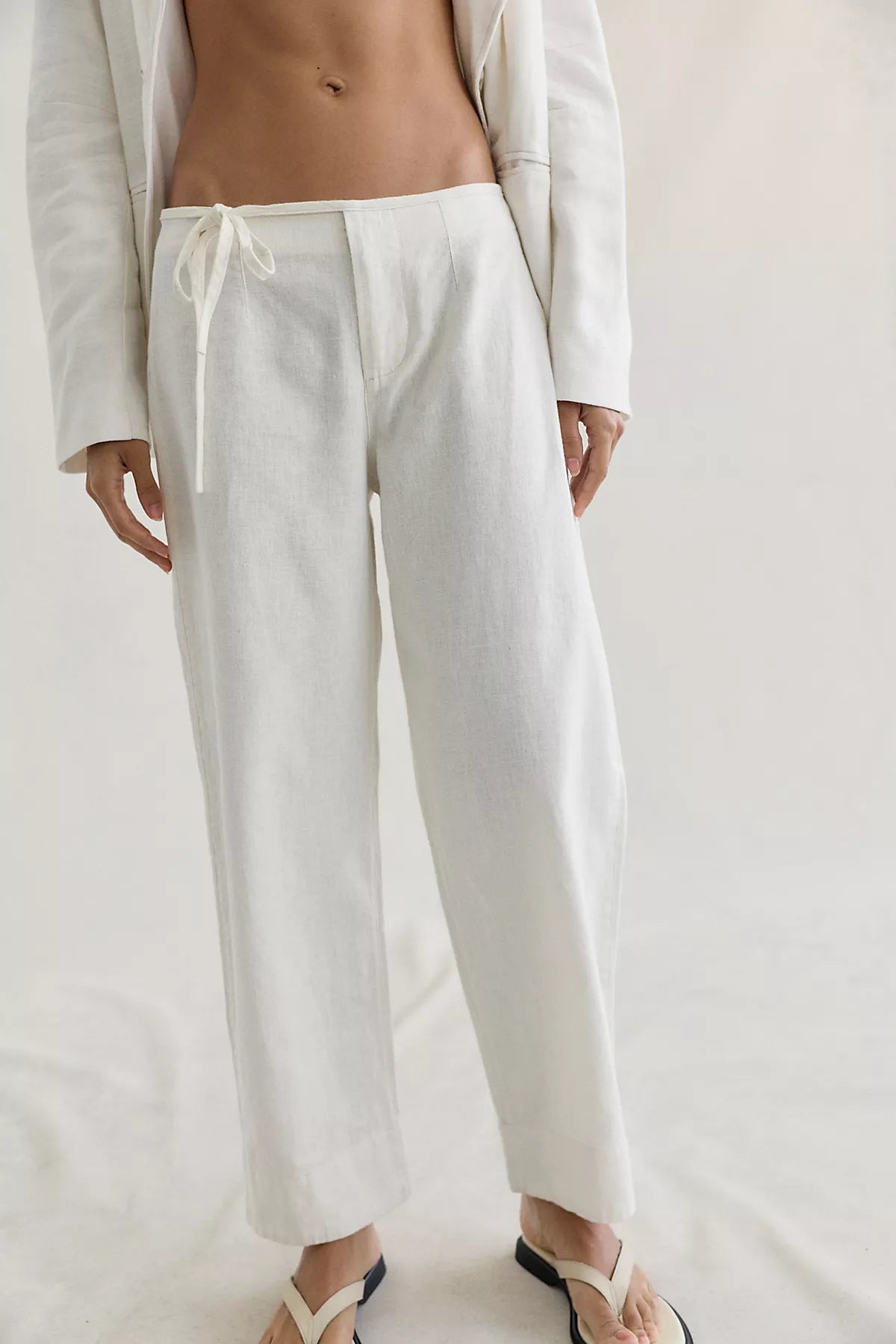Amelia Side-Tie Linen Pants