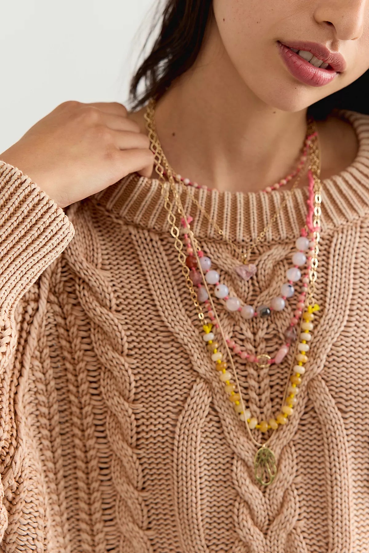 Frankie Cable Knit Cotton Sweater
