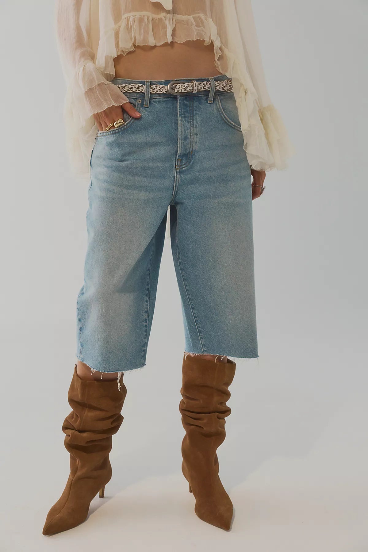 We The Free Low-Rise Relaxed Capri Jeans