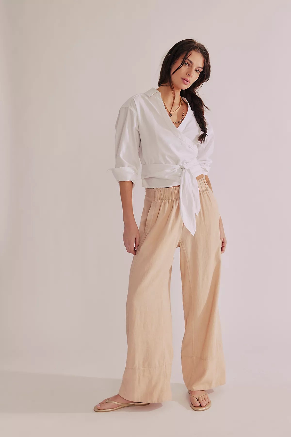 Day's End Linen Pull-On Pants