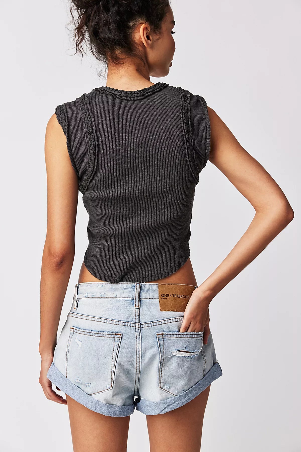 OneTeaspoon Bandits Low-Waist Denim Shorts