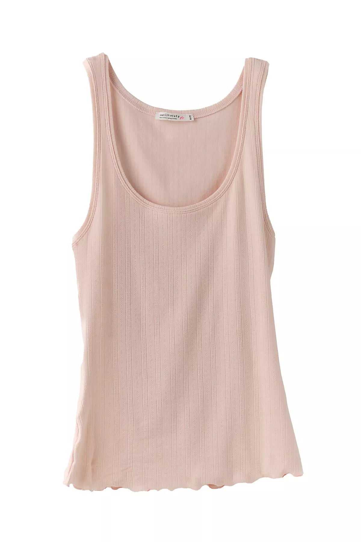 Fresh In Love Pointelle Scoop Neck Tank