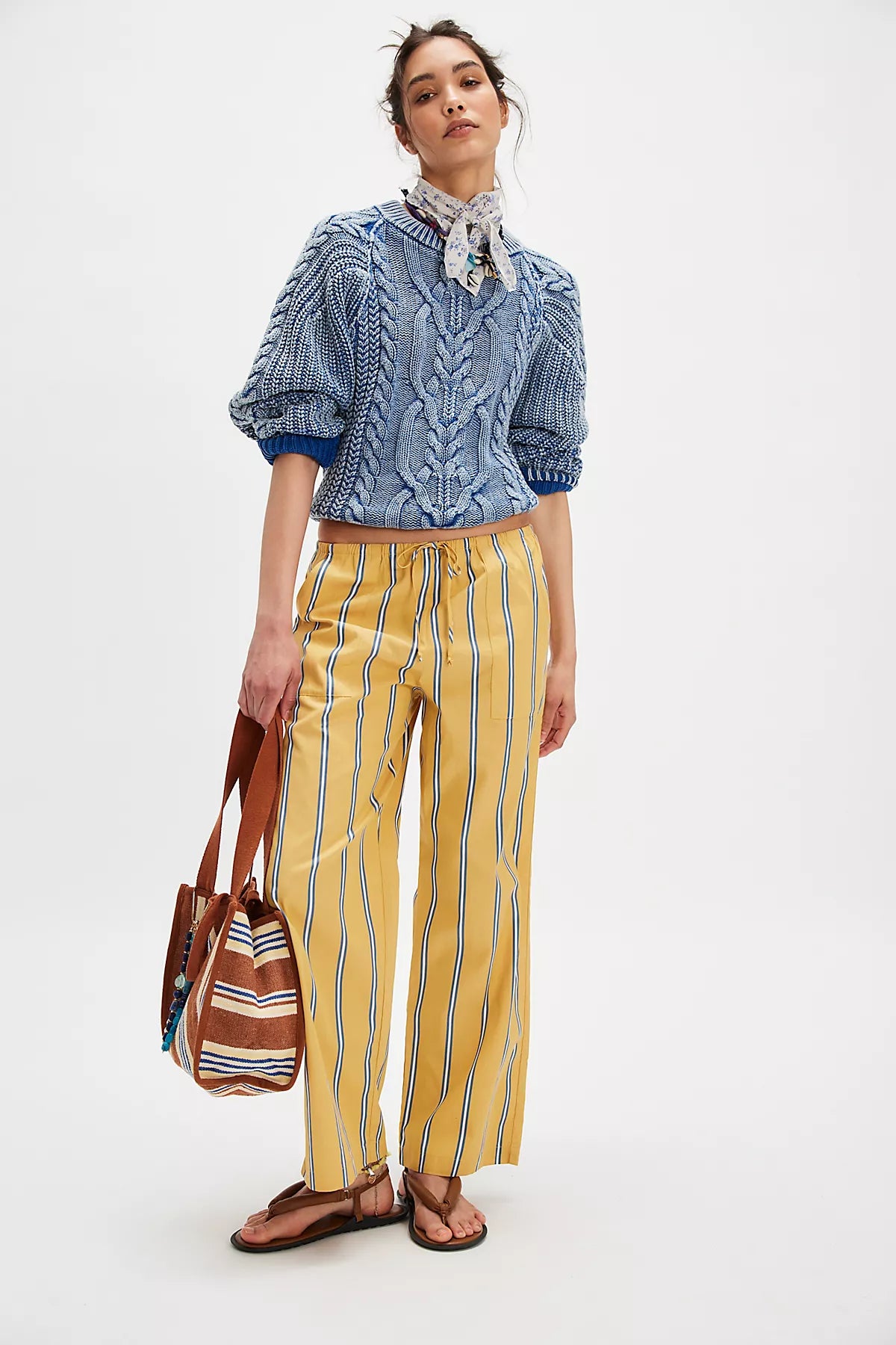DONNI. The Stripe Pop Drawstring Pants