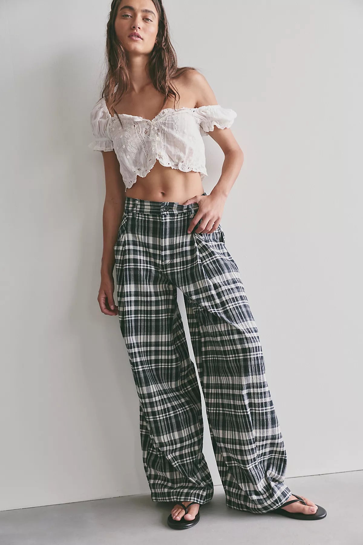 About It Baggy Puckered Pants