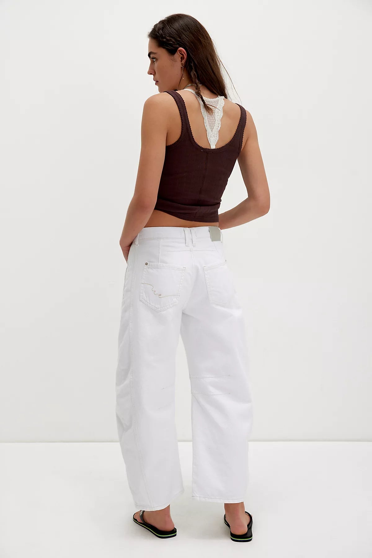 We The Free Good Luck Mid-Rise Barrel Jeans
