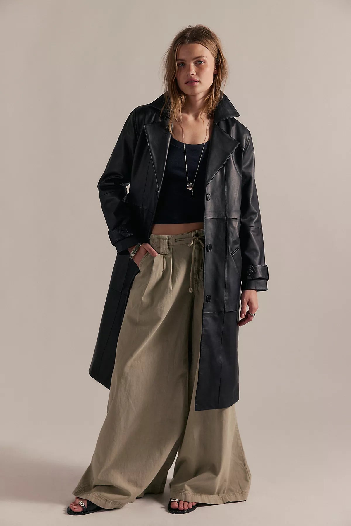 Deadwood Terra Leather Trench Coat