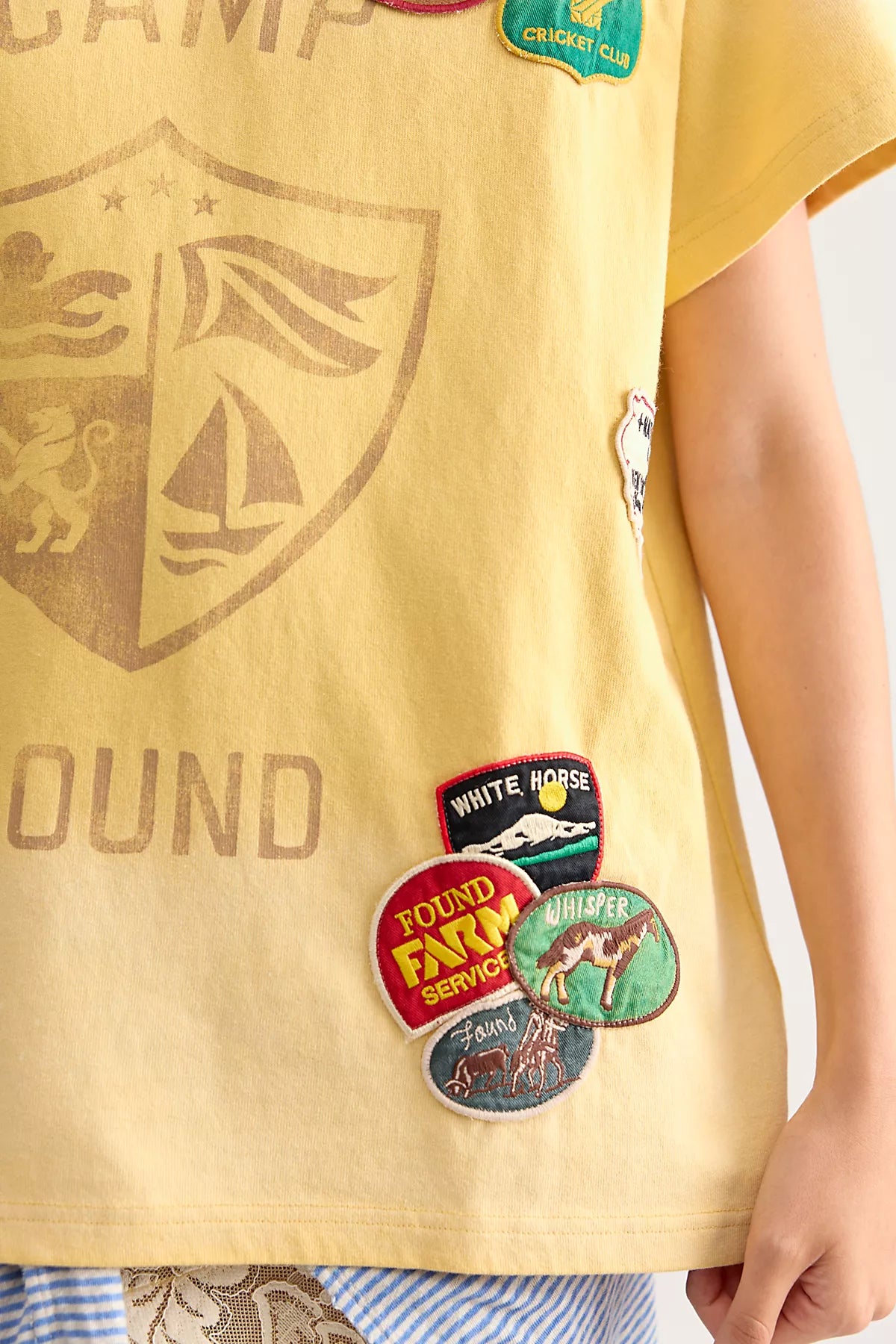 Found Embroidered Patches Camp Tee