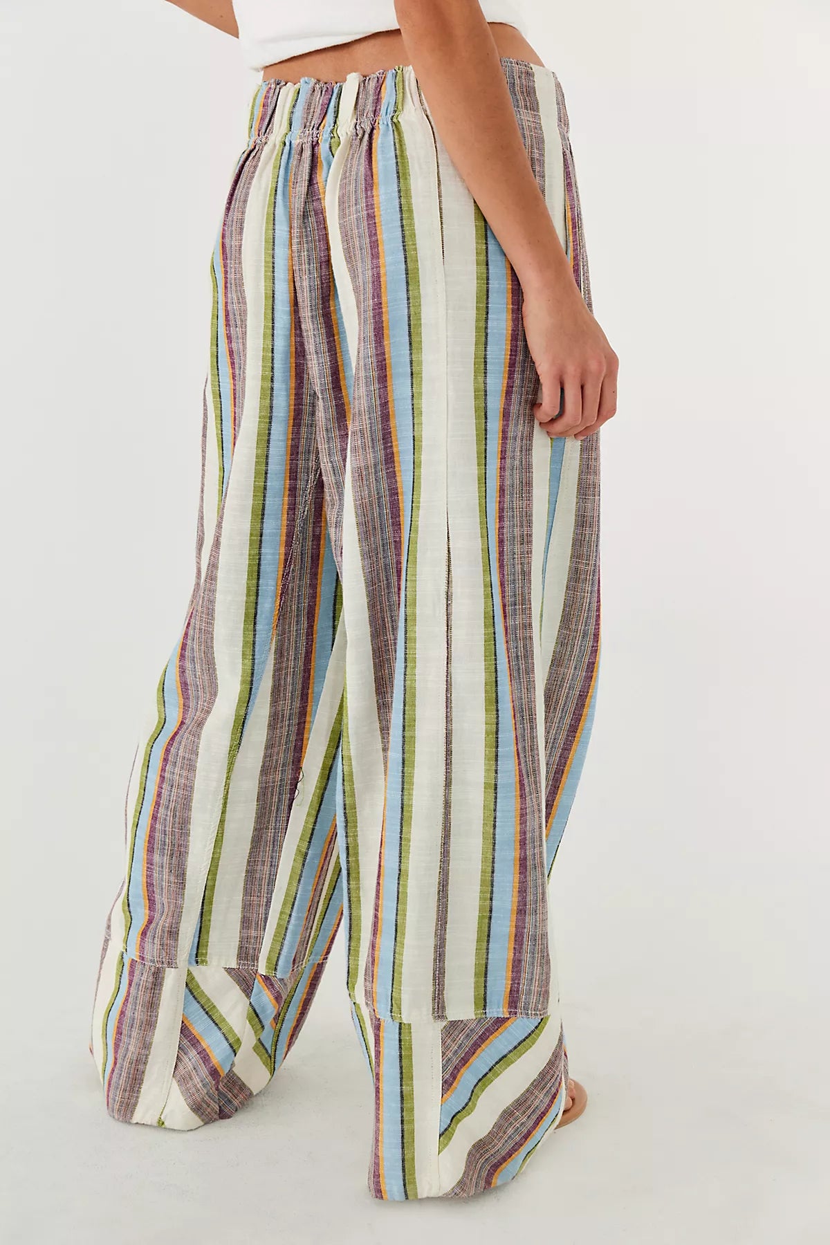 Day's End Linen Striped Pull-On Pants