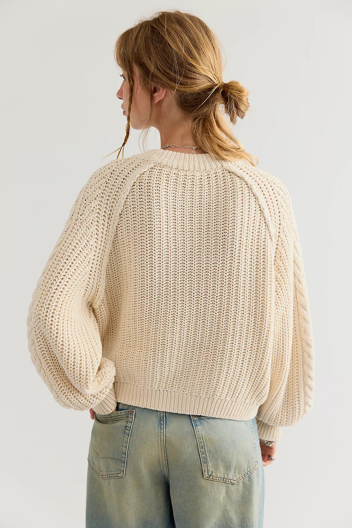 Frankie Cable Knit Cotton Sweater