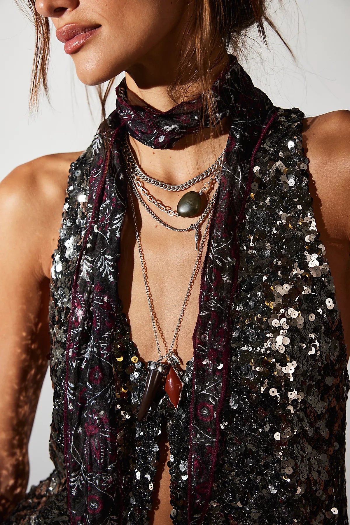 Faye Shine Embellished Vest