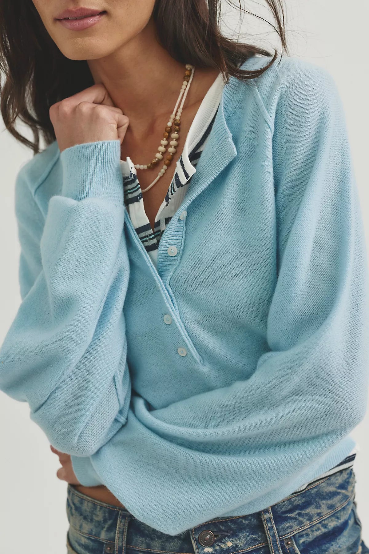 Porta Cashmere Henley Sweater