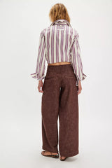 Ainsley Belted Wide-Leg Trousers