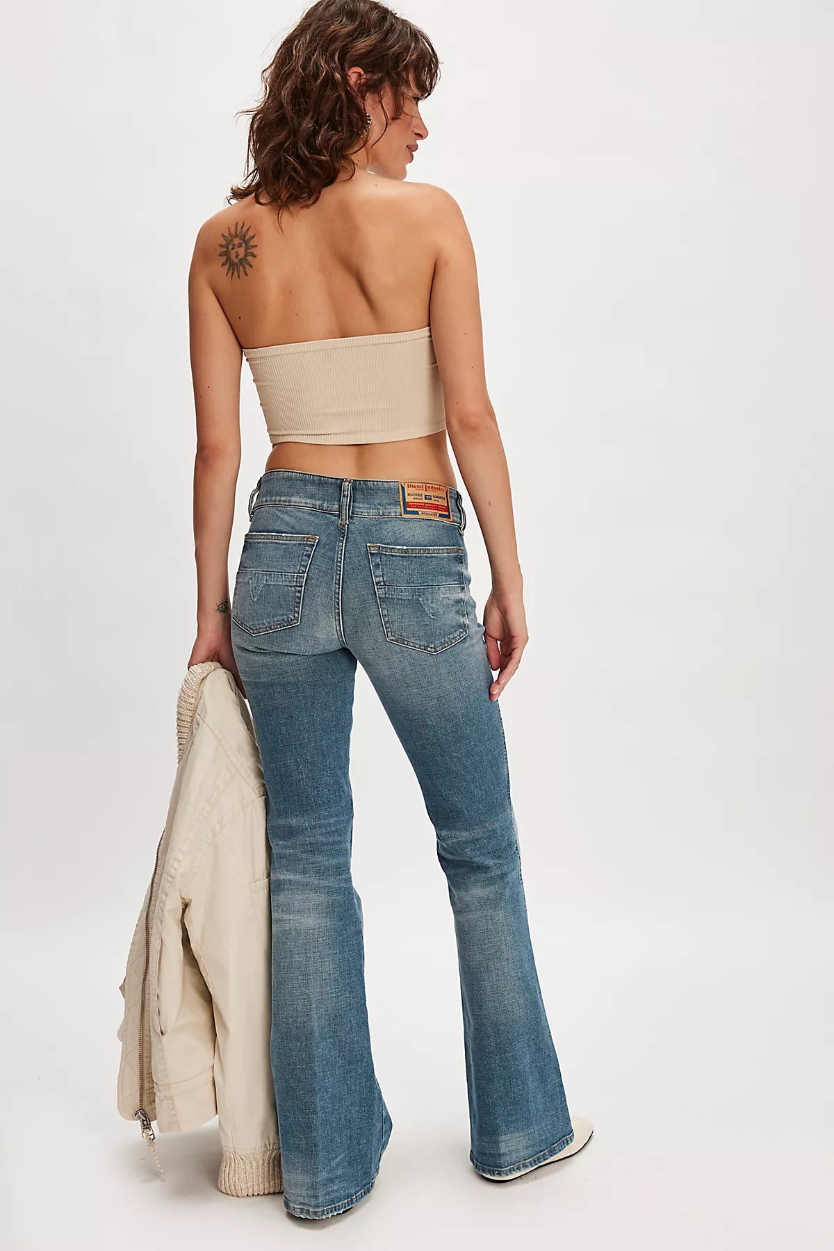 Diesel D-Hush Low-Rise Flare Jeans