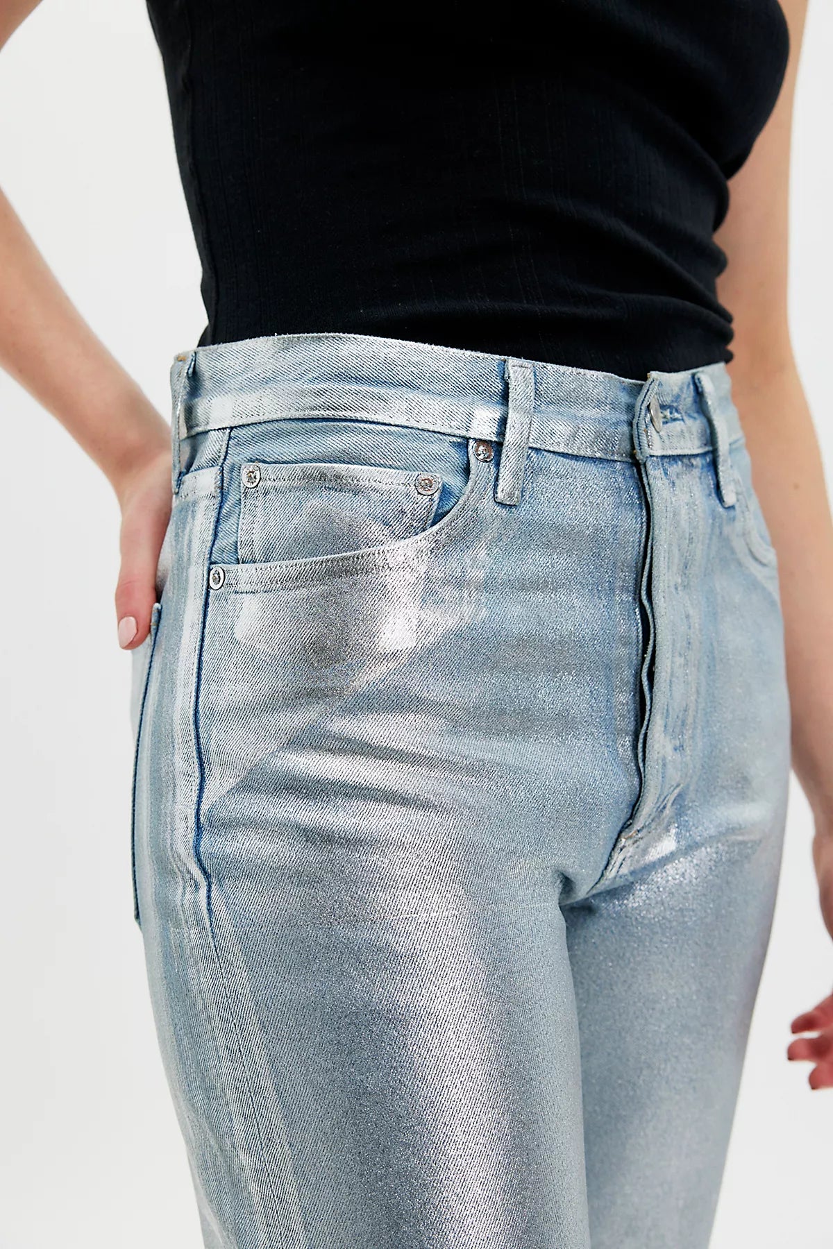 AGOLDE 90s Metallic Jeans