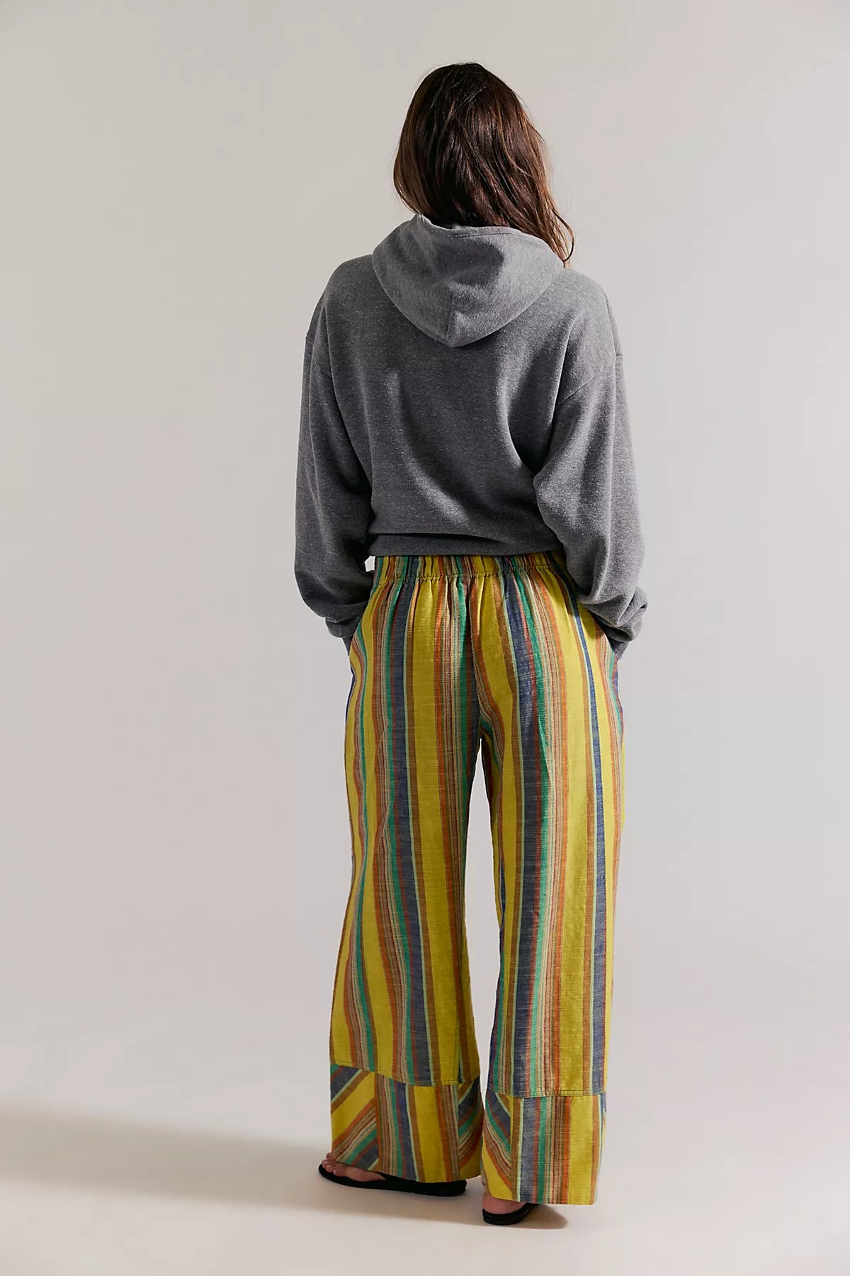Day's End Linen Striped Pull-On Pants