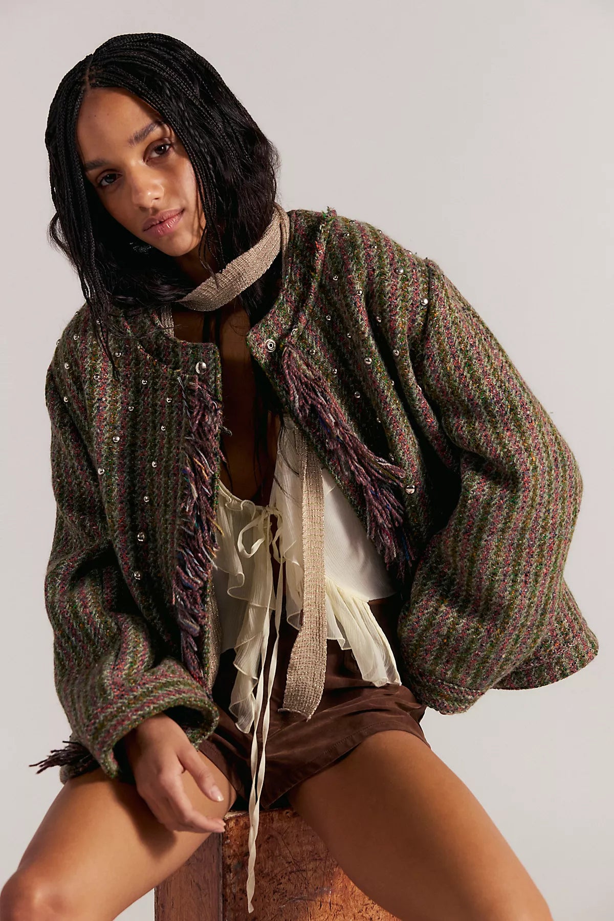 CLUTCHGOLF Mohair Studded Jacket