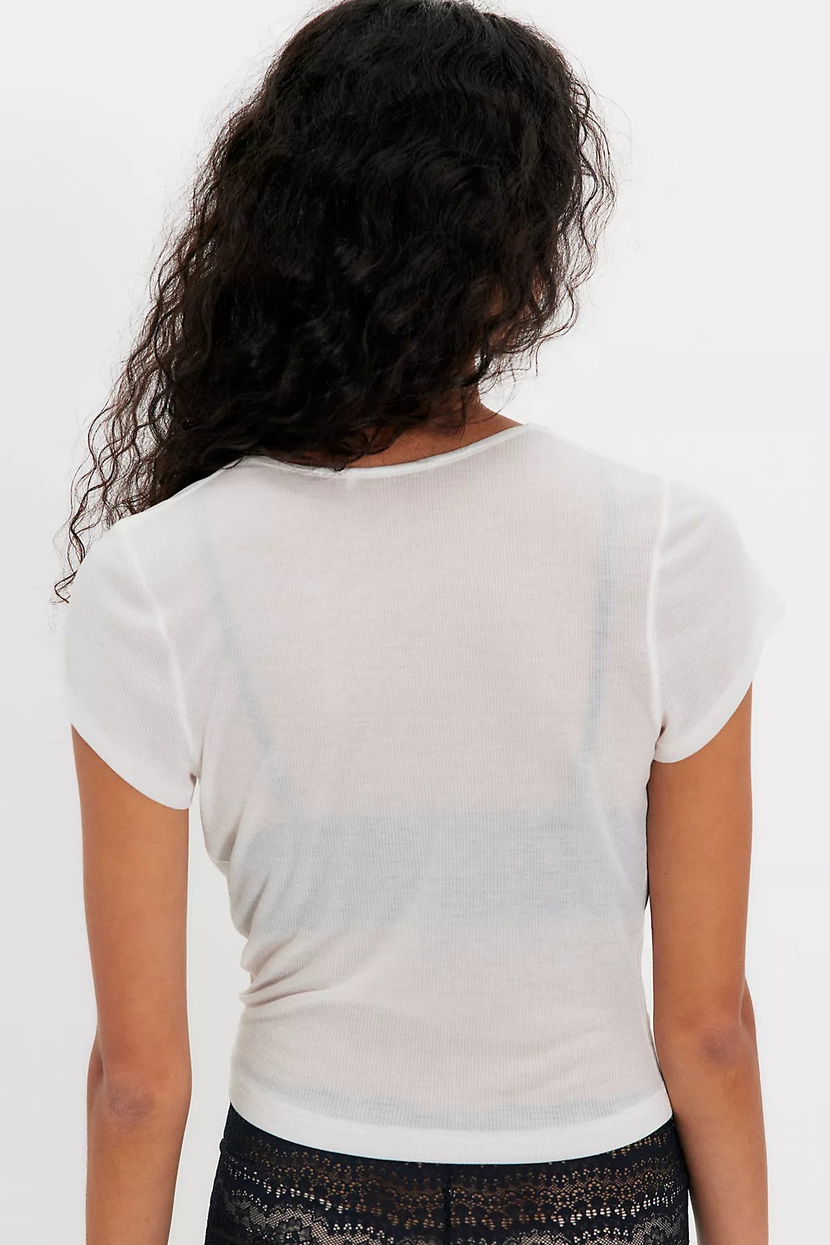 Air Sign Cowl-Neck Tee