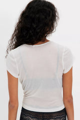 Air Sign Cowl-Neck Tee