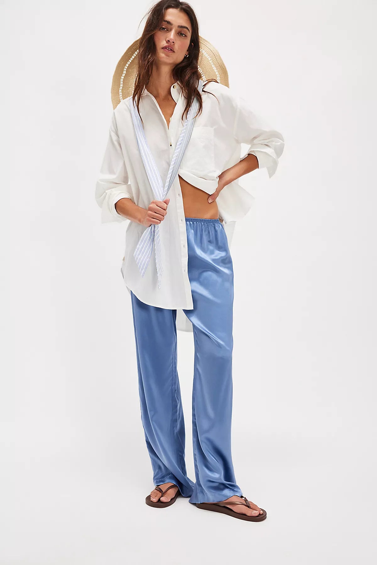DONNI. The Silk Simple Pants