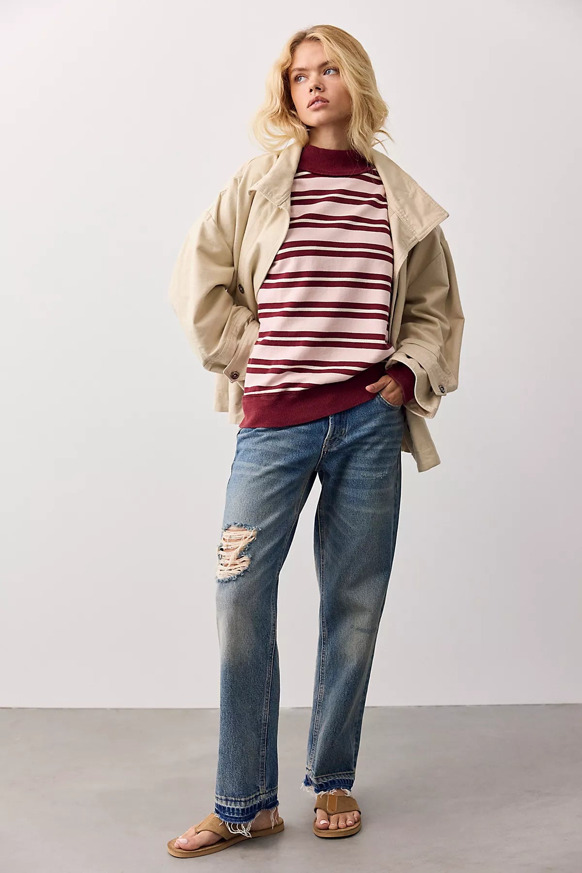 Palm Springs Striped Pullover