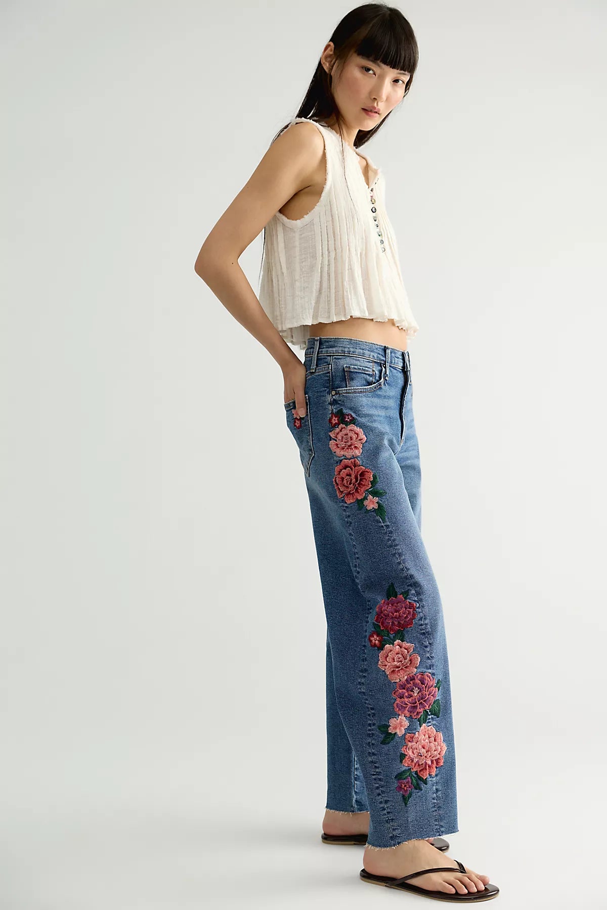 Driftwood Parker Embroidered Jeans