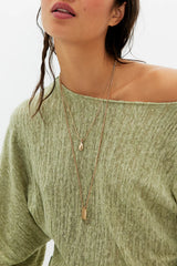 Amber Breeze Off-The-Shoulder Sweater