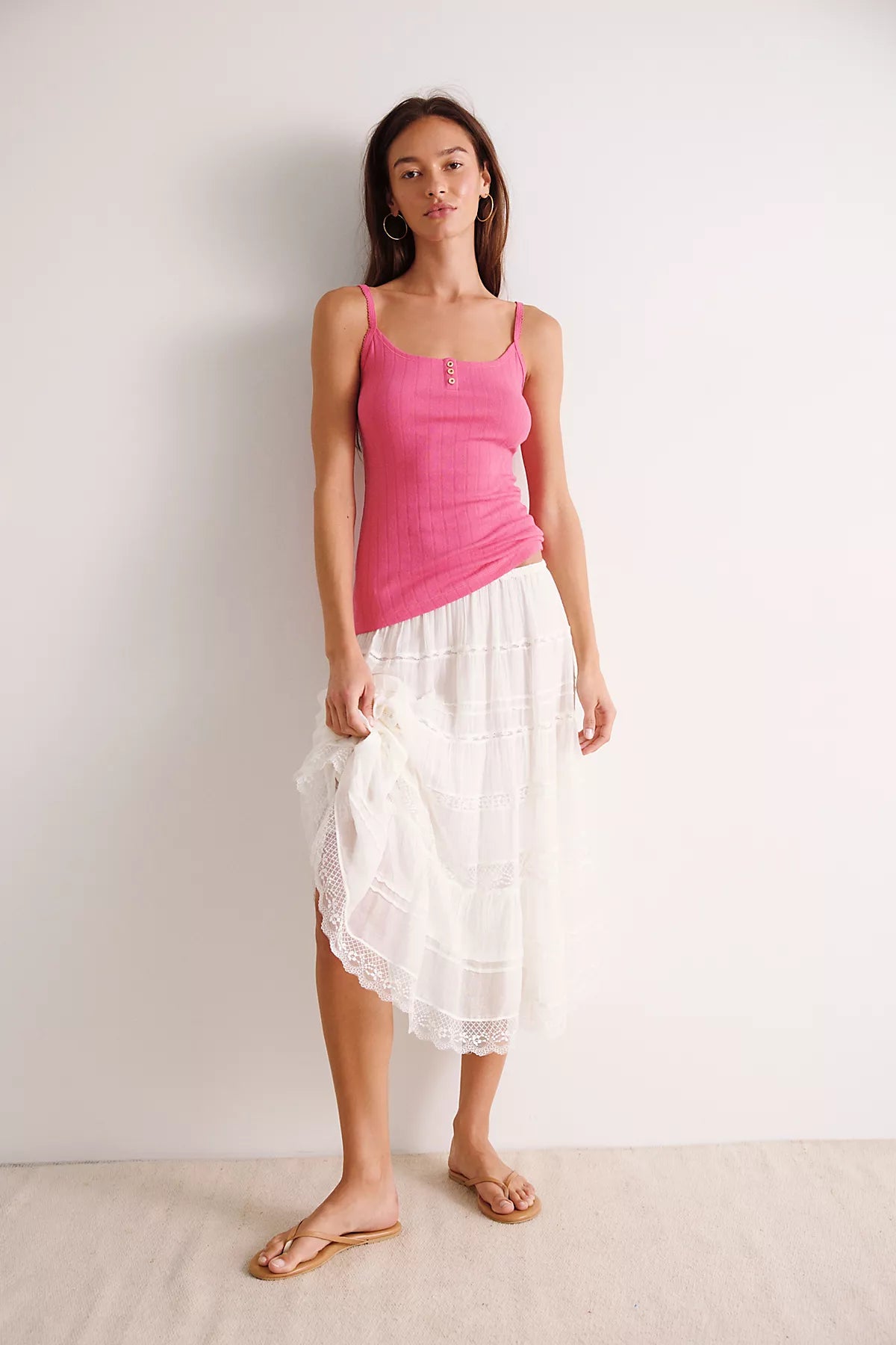End Game Pointelle Henley Cami