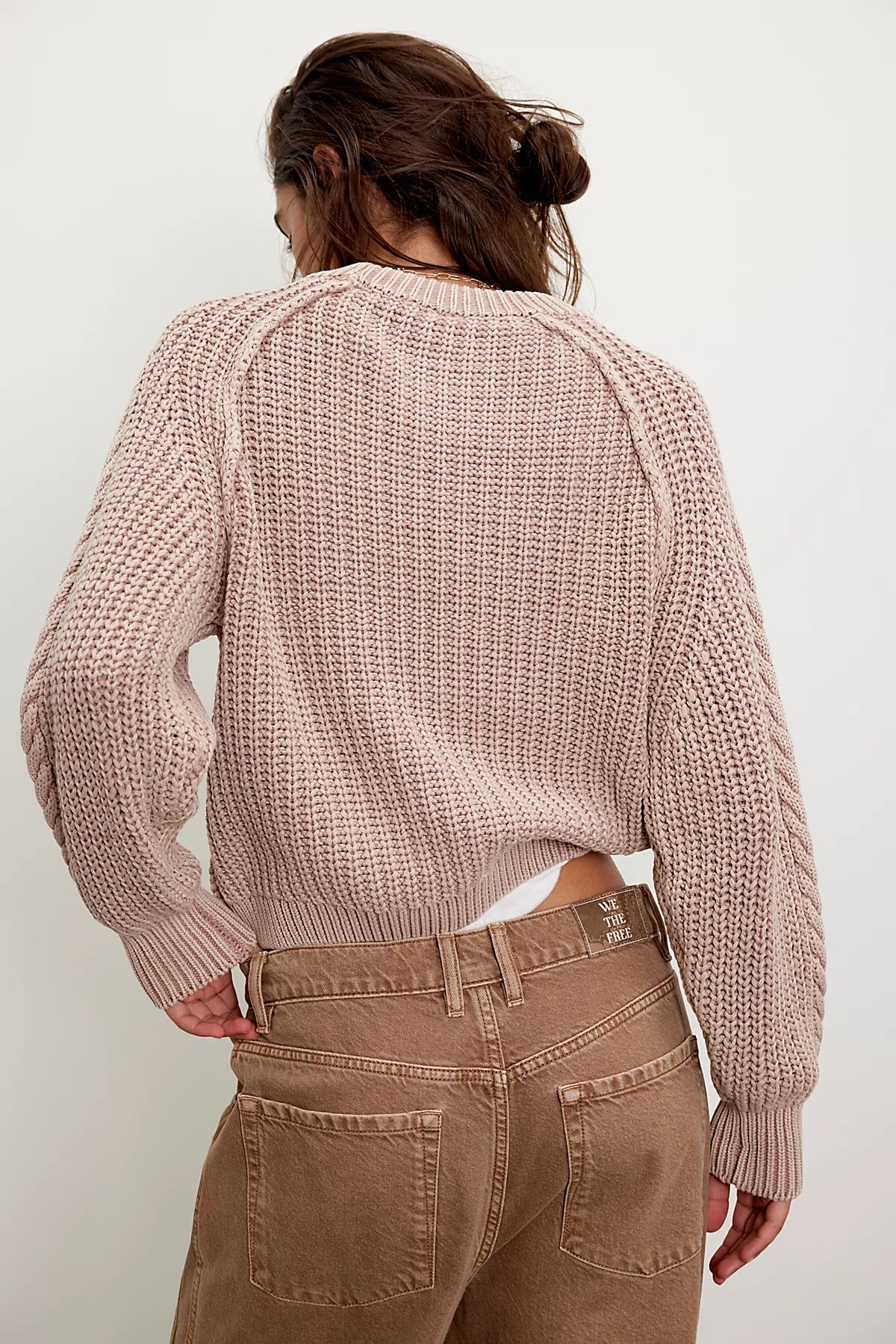 Frankie Cable Knit Cotton Sweater