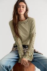 Amber Lace Cuff Long Sleeve Top