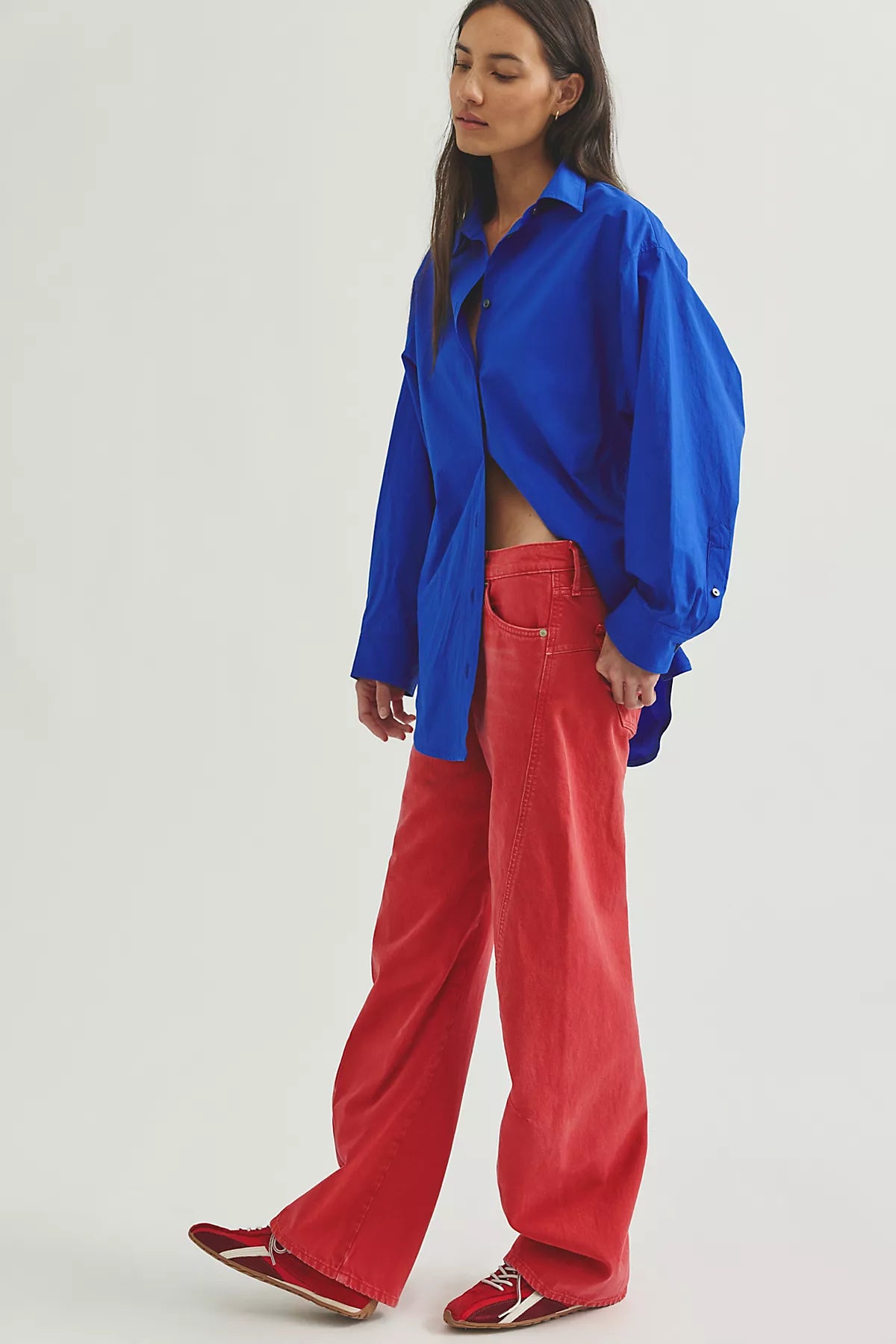 We The Free Fable Low-Rise Twisted Bowed Jeans