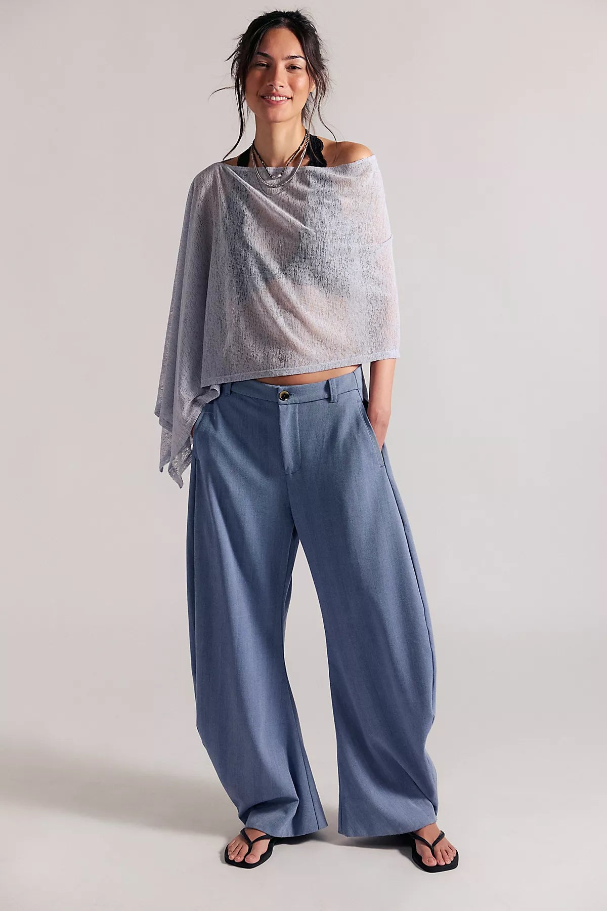Maggie Everyday Asymmetrical Knit Poncho