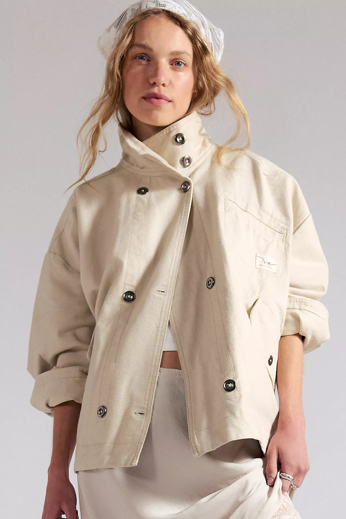 We The Free Collins Washed Canvas Funnel-Neck Jacket