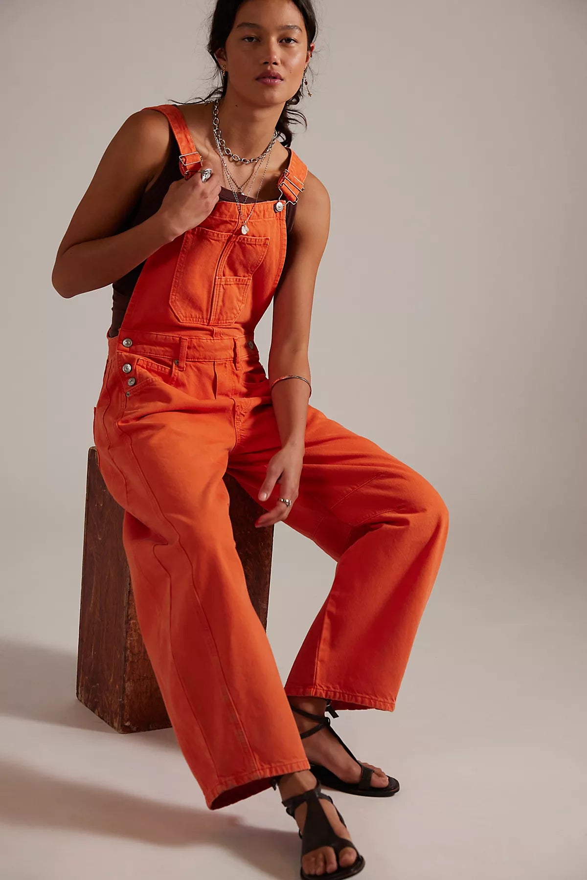 We The Free Good Luck Barrel Overalls