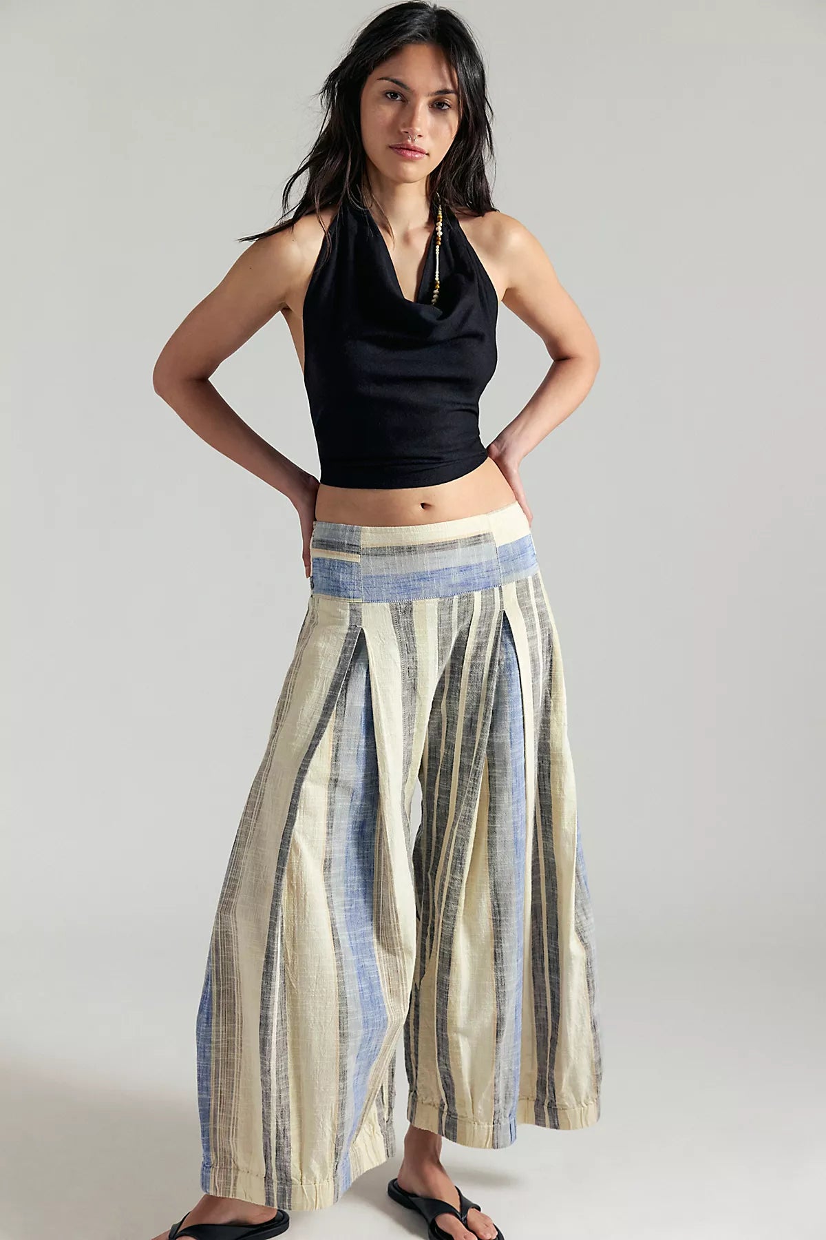 Can't Hide Wide-Leg Pull-On Harem Pants