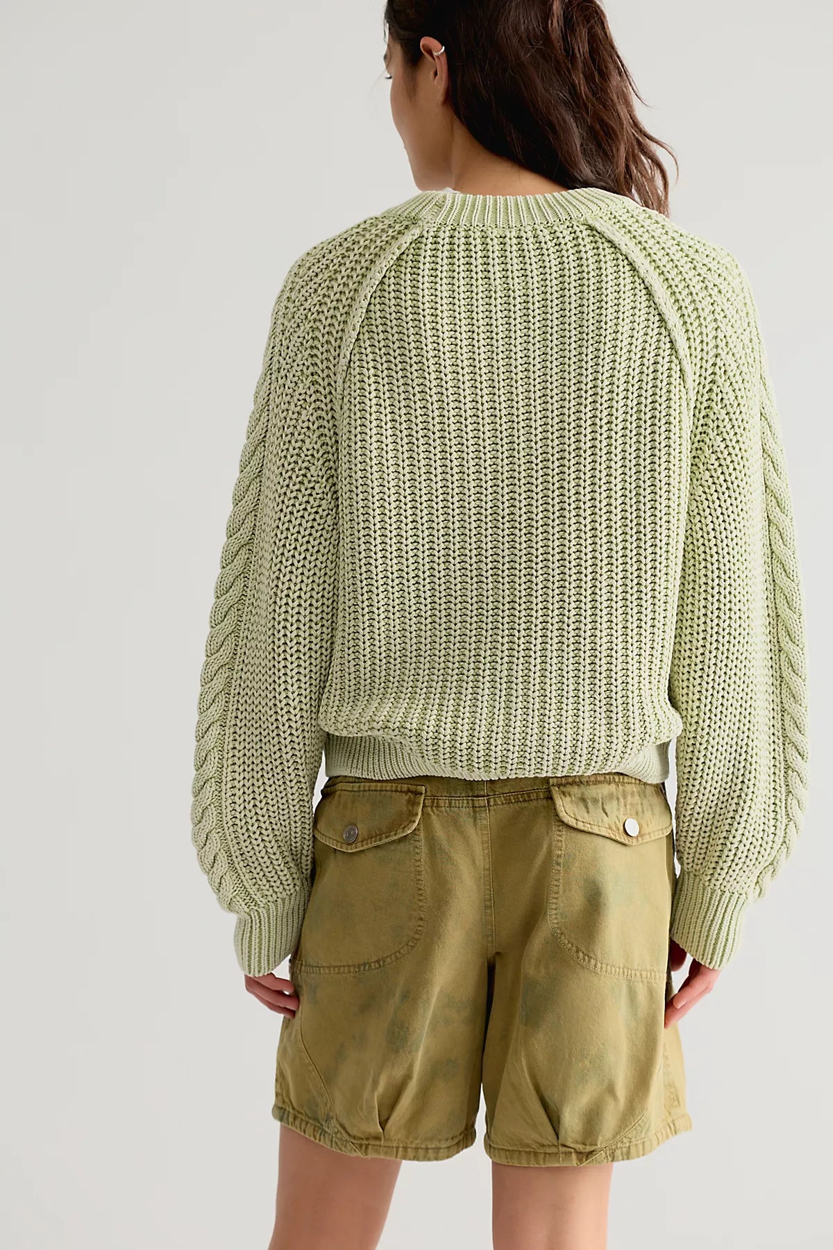 Frankie Cable Knit Cotton Sweater