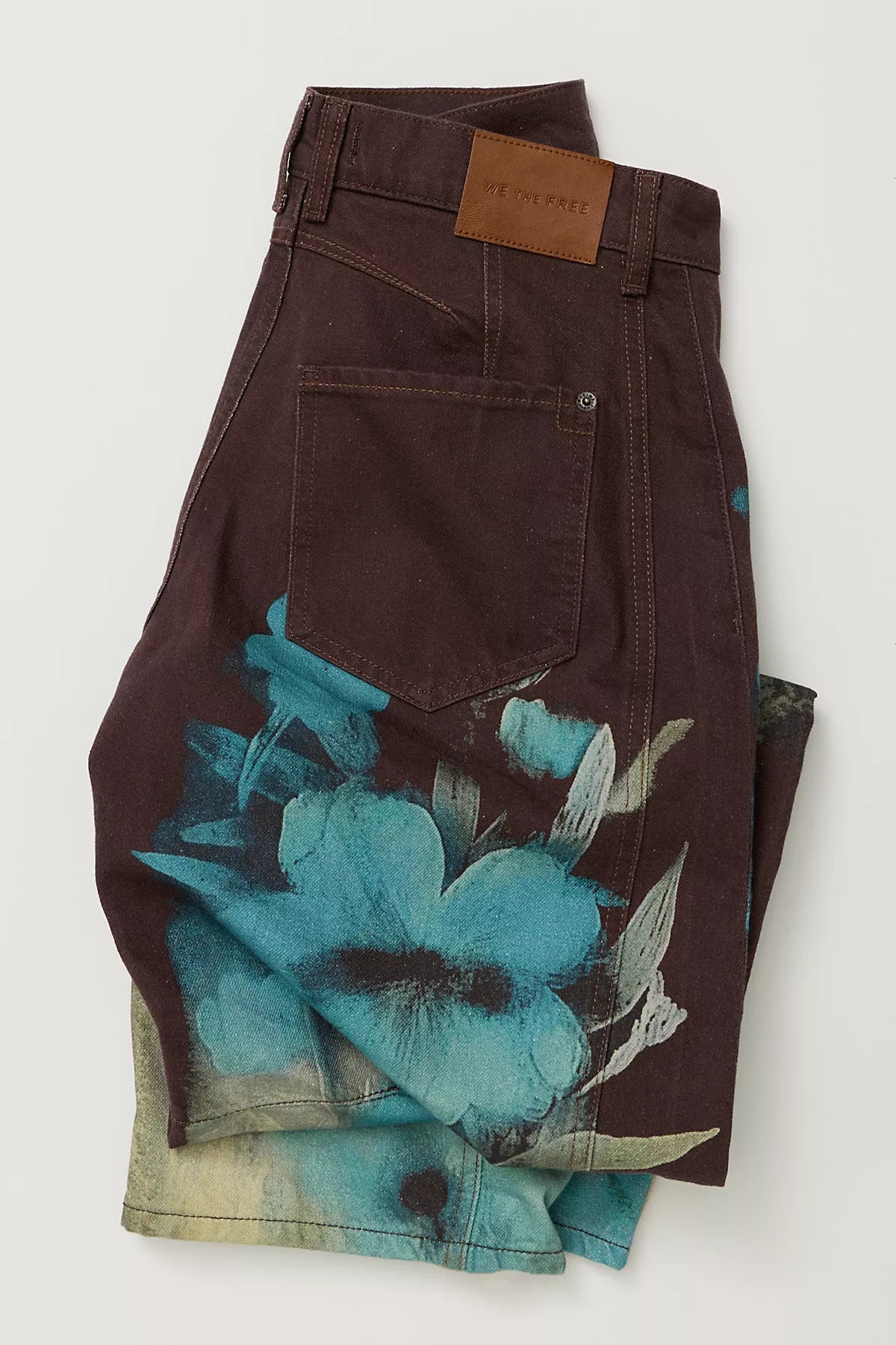 We The Free Good Luck Printed Barrel Jeans