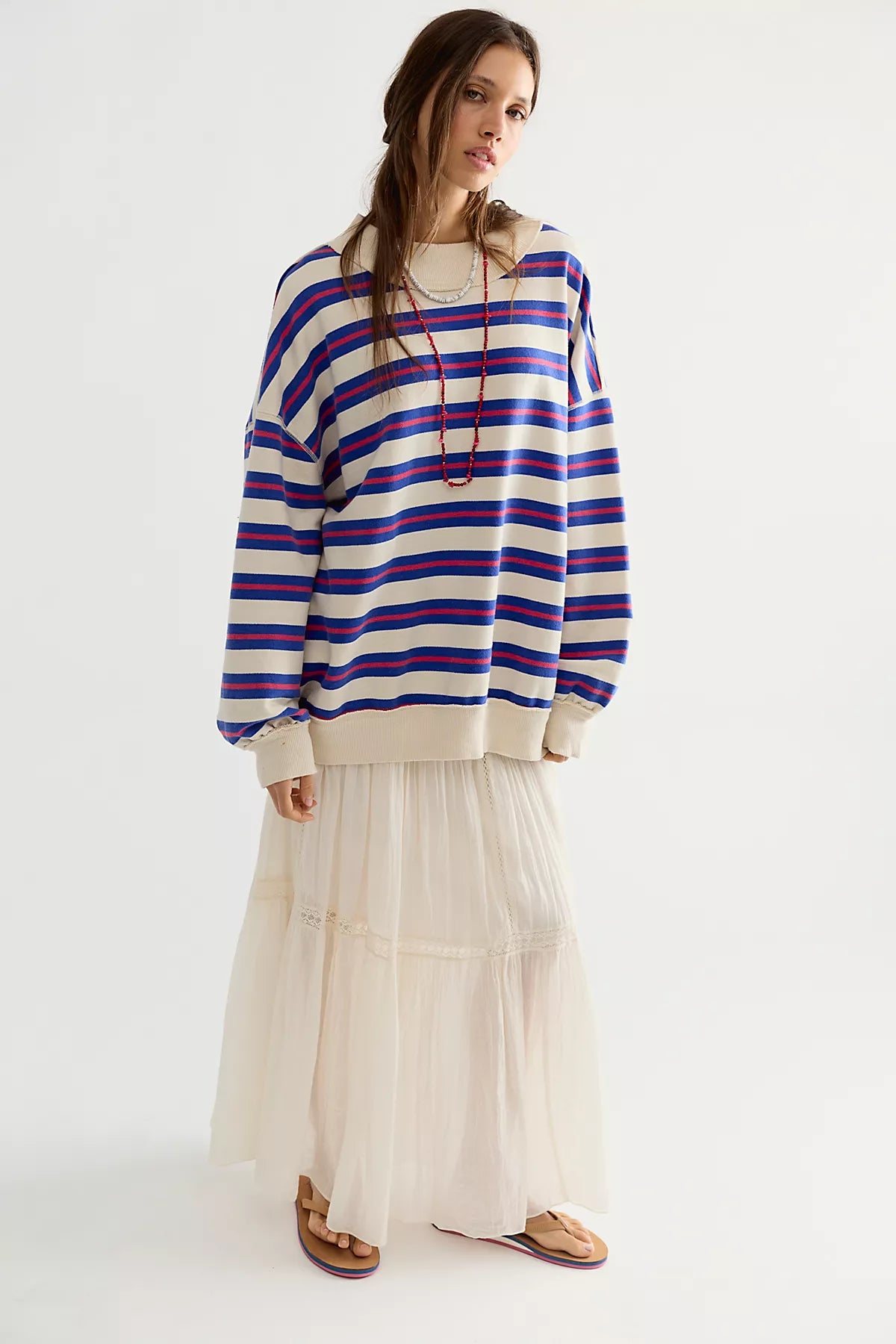 Palm Springs Striped Pullover
