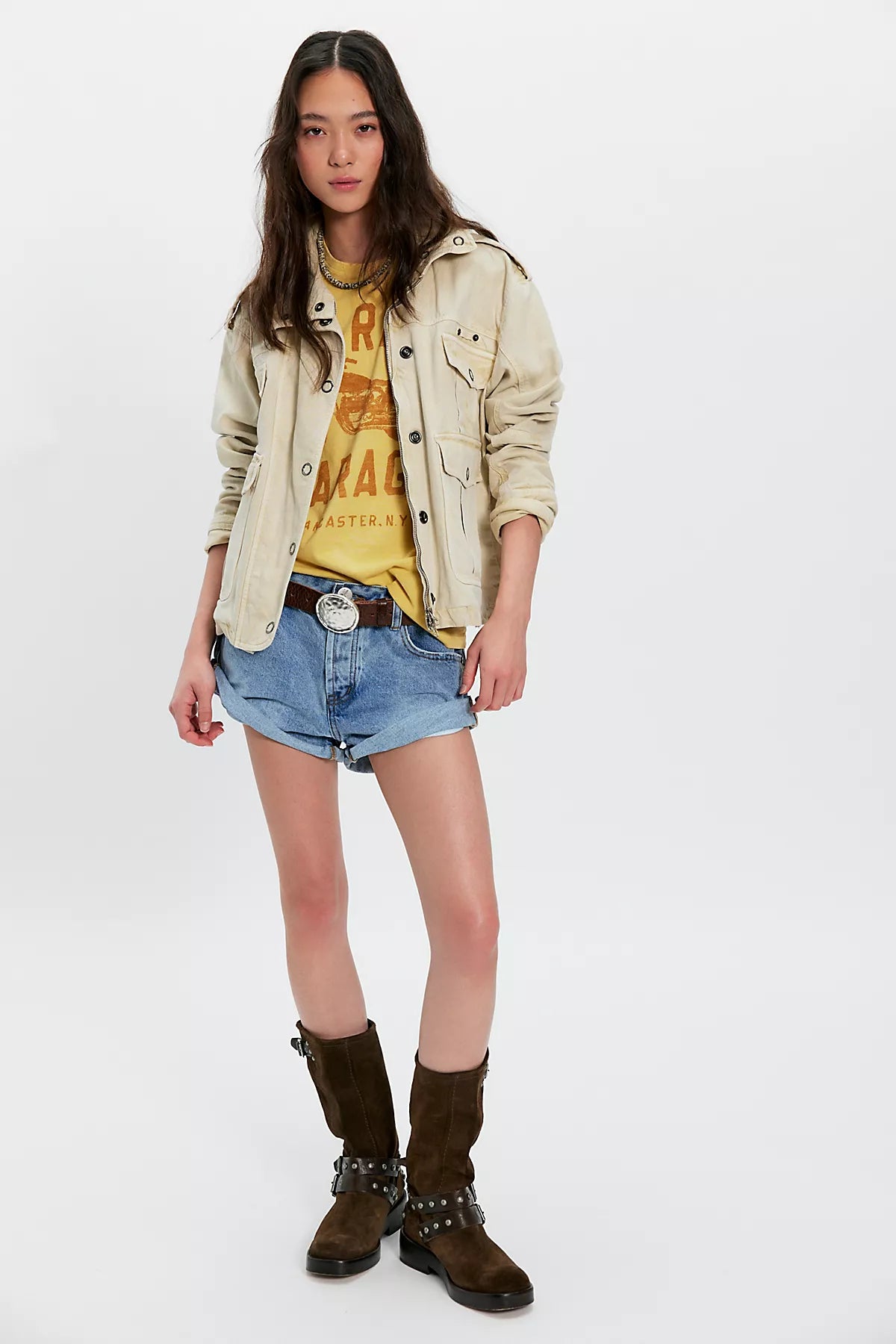OneTeaspoon Bandits Low-Waist Denim Shorts