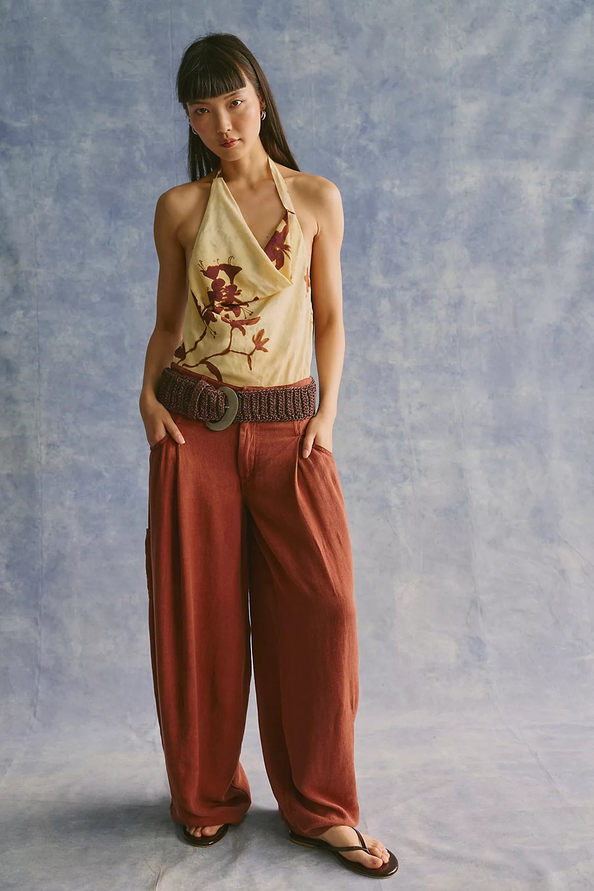 About It Baggy Linen Trousers