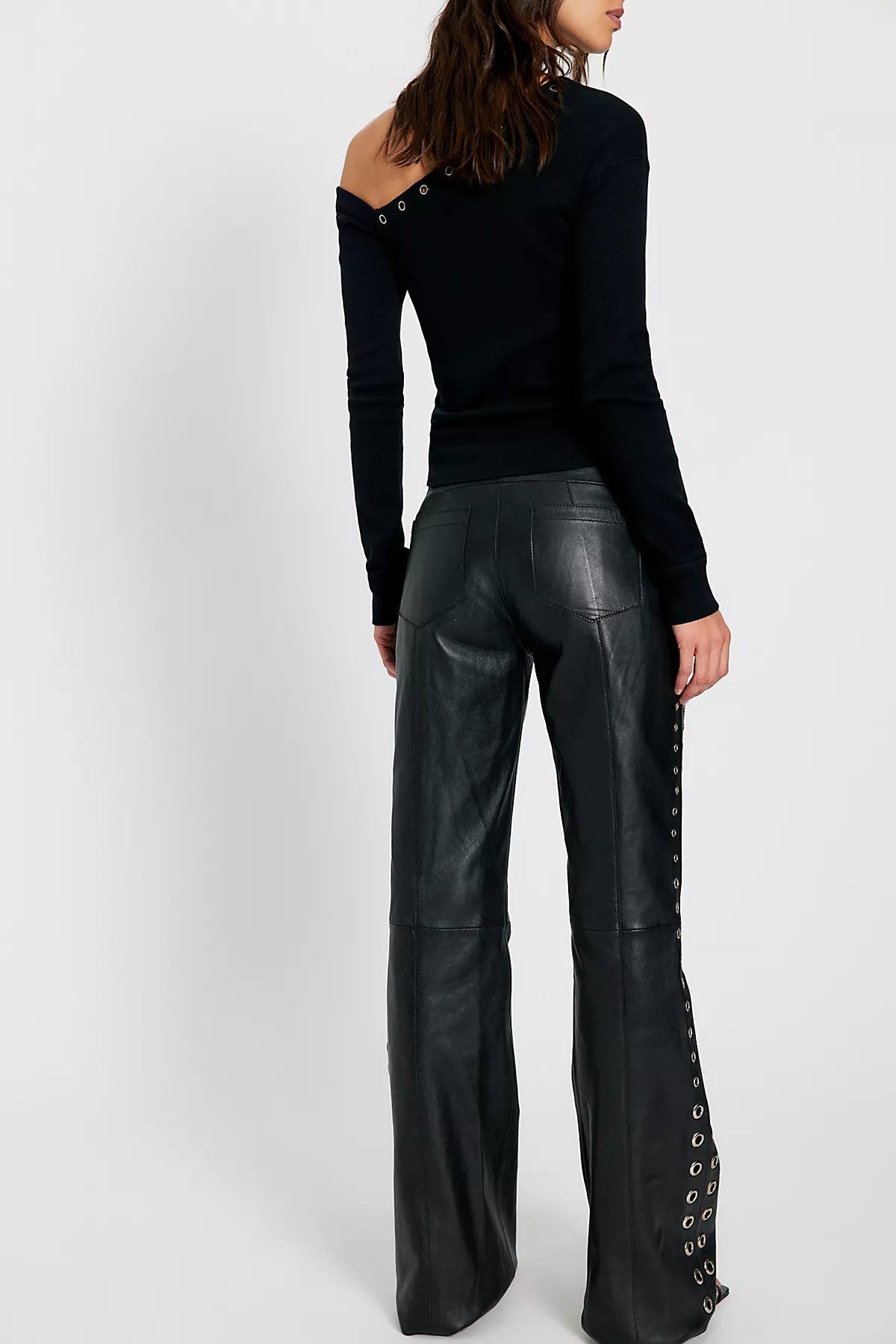 Deadwood Dali Leather Eyelet Pants