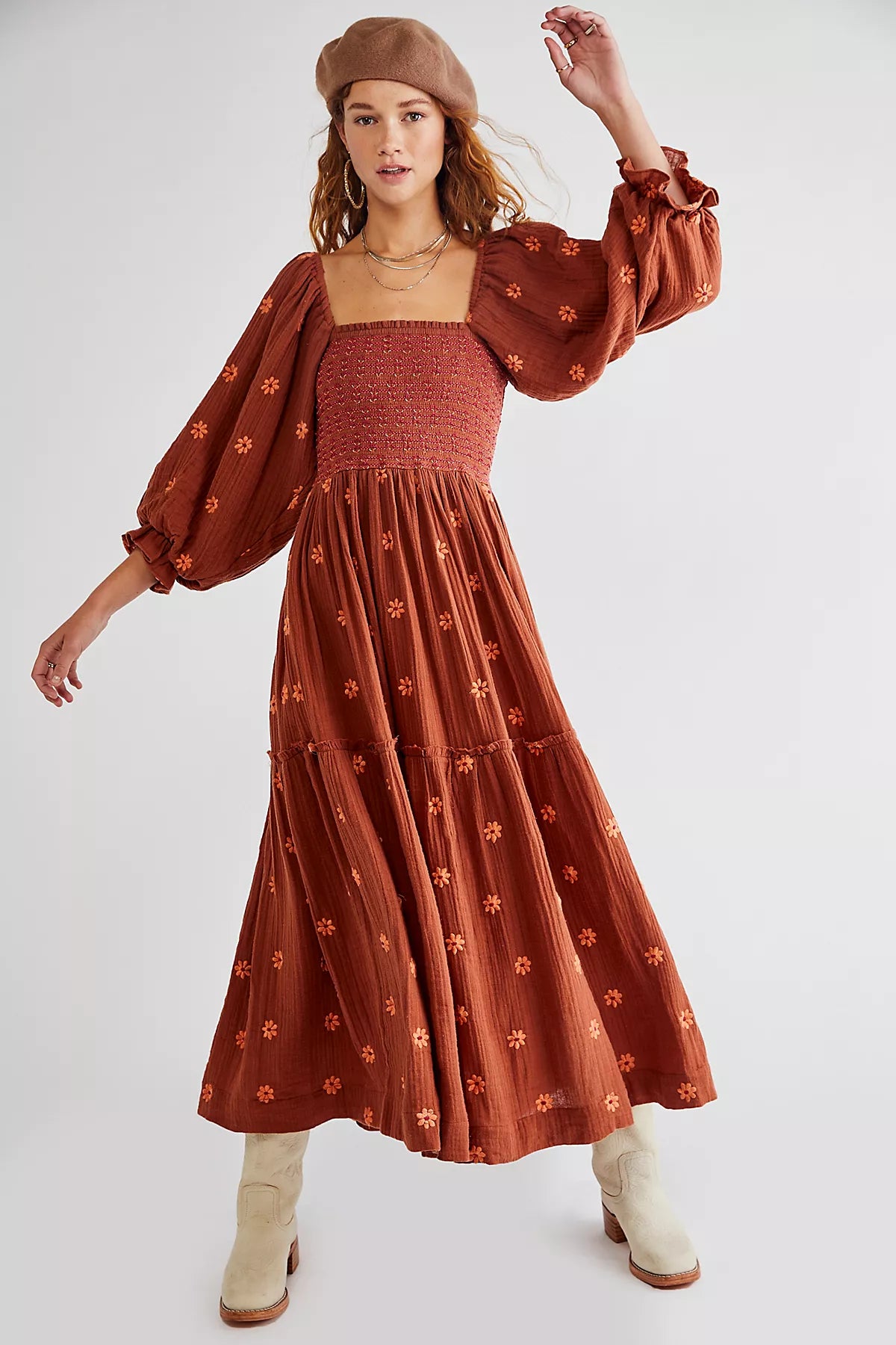 Dahlia Embroidered Maxi Dress