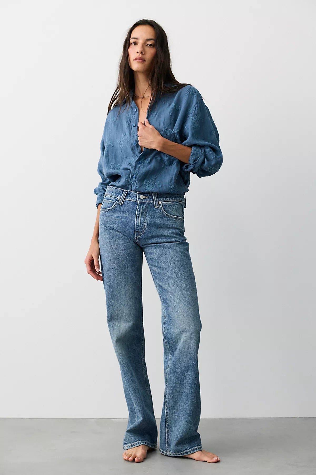 We The Free Luna Mid-Rise Straight Jeans