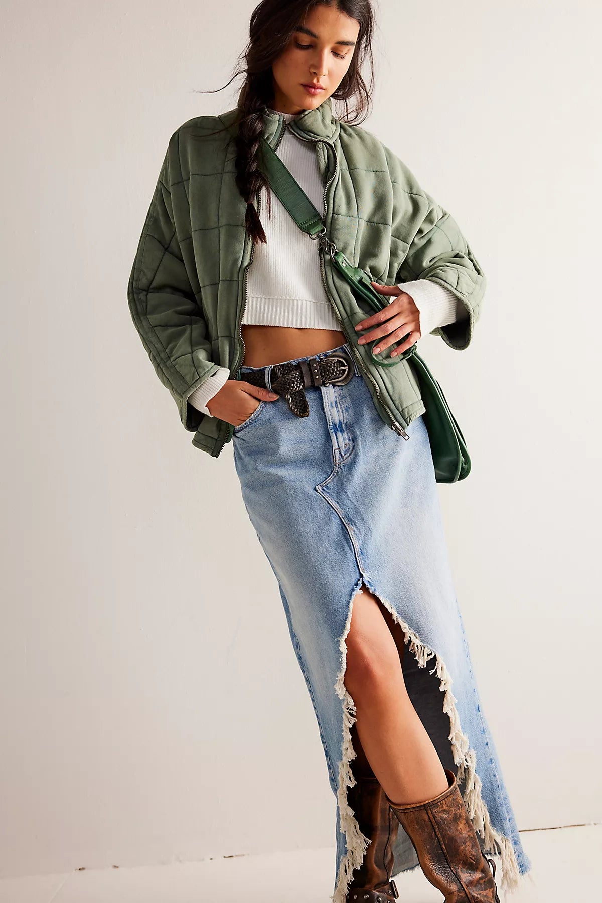 Dolman Quilted Knit Jacket