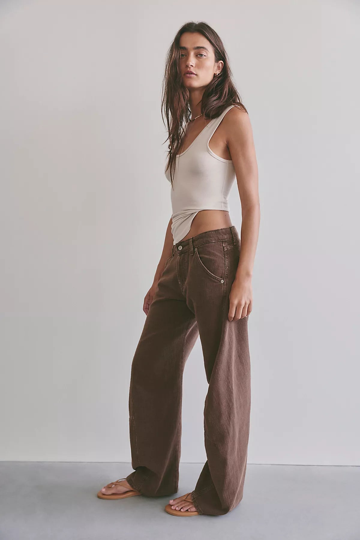 We The Free Highland Low-Rise Twisted Bowed Jeans