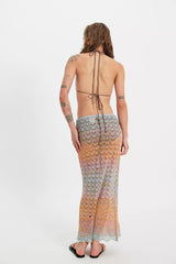 Anna Sui Ombre Space Dye Crochet Skirt