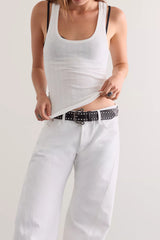 Fresh In Love Pointelle Scoop Neck Tank