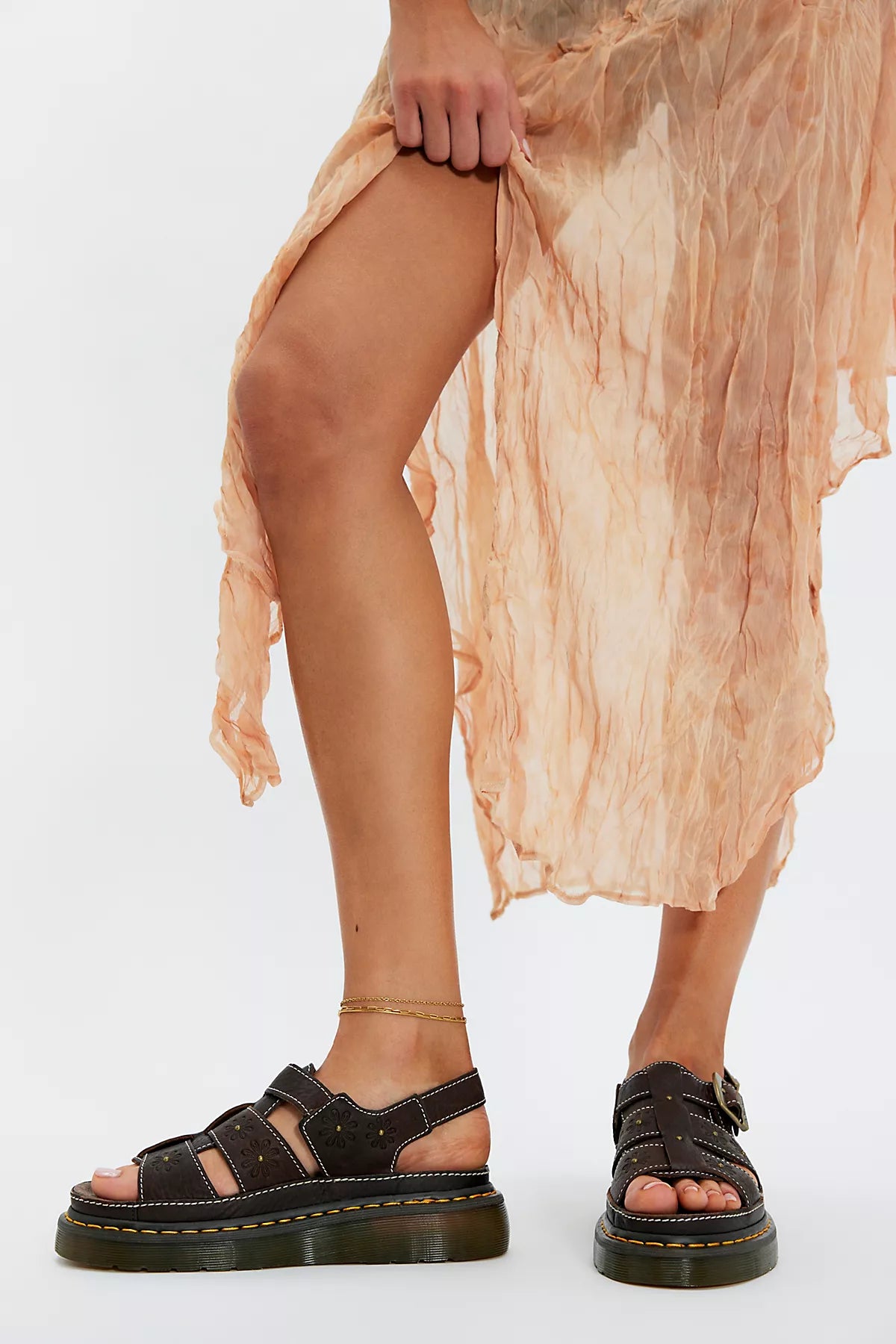 Dr. Martens Wrenlie Floral Deboss Sandals