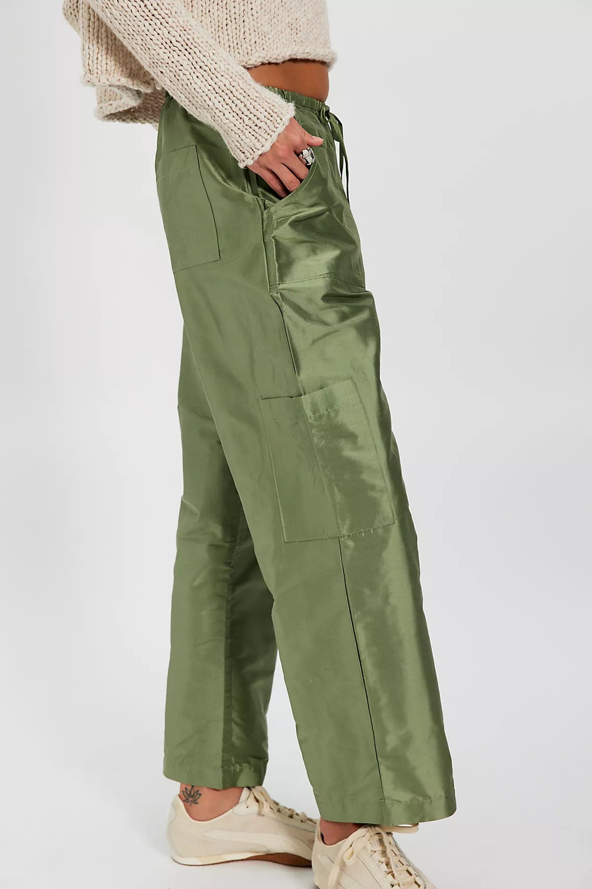 DONNI. The Taffeta Drawstring Cargo Pants
